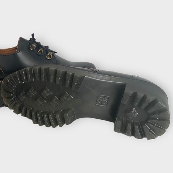 Dr. Martens Leona Lo Black Platform Heeled Oxford Shoes Womens size 8 New - Picture 11 of 12